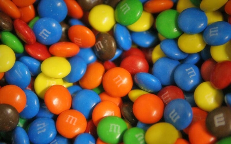 Colorful M&M candies