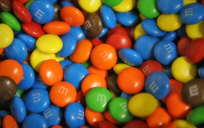 Colorful M&m Candies — Blue, Bright, Colorful, Photograph