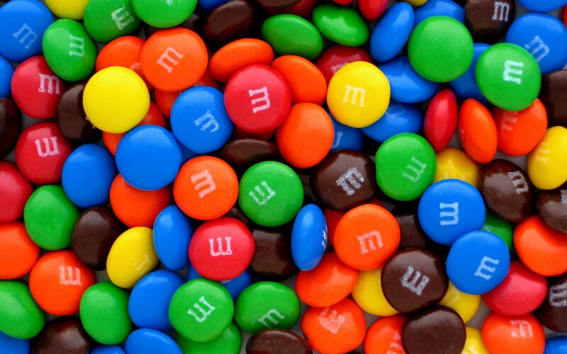 Colorful M&m Candies — Red