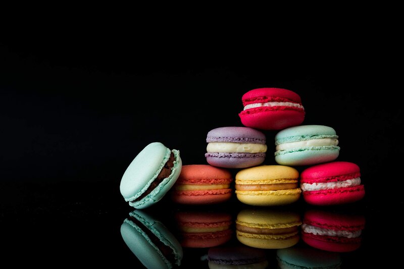 Colorful Macarons — Black