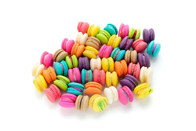 Colorful Macarons — White