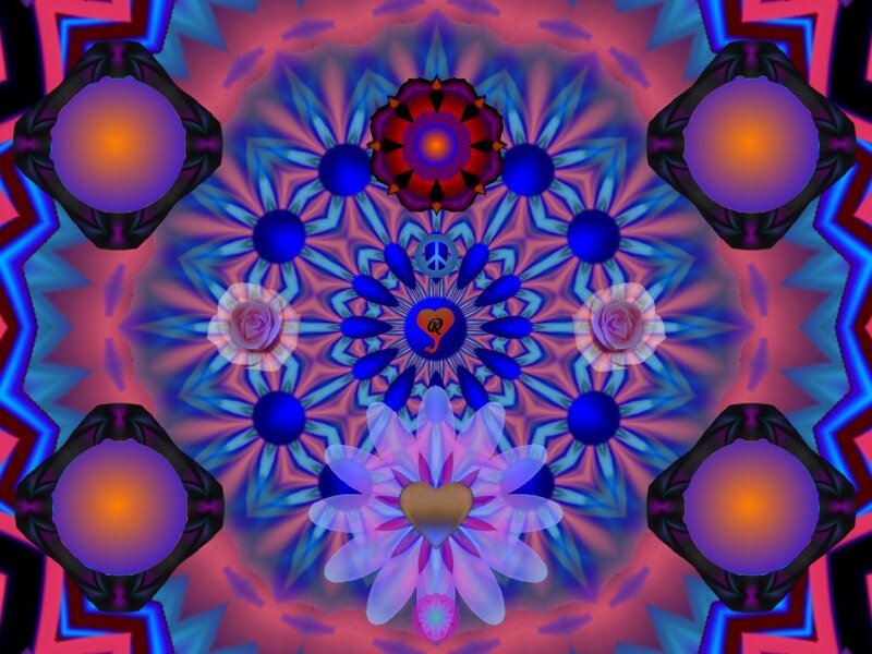 Colorful Mandala Design — Blue, Hypnotic