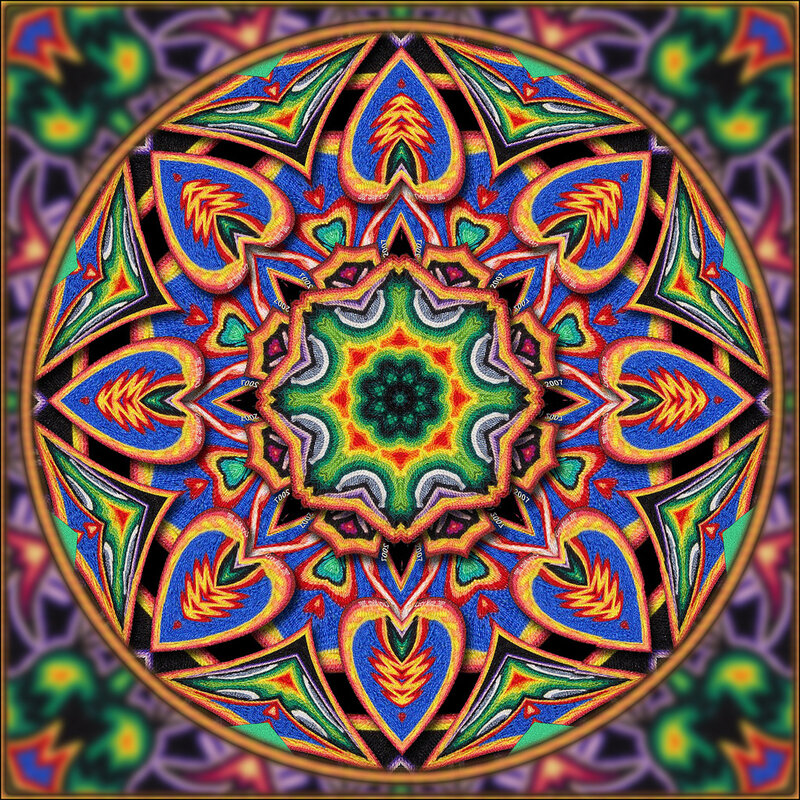 Colorful Mandala Design — Blue, Vibrant