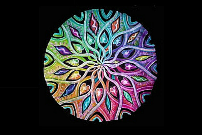 Colorful Mandala Design — Green, Vibrant, Abstract