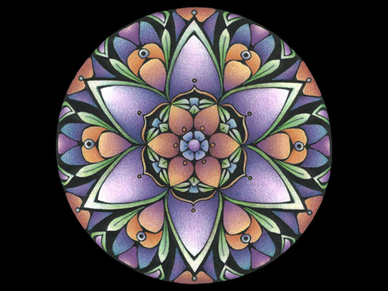 Colorful Mandala Design — Purple