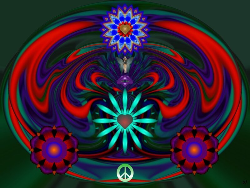 Colorful Mandala Design — Red, Hypnotic, Digital Art