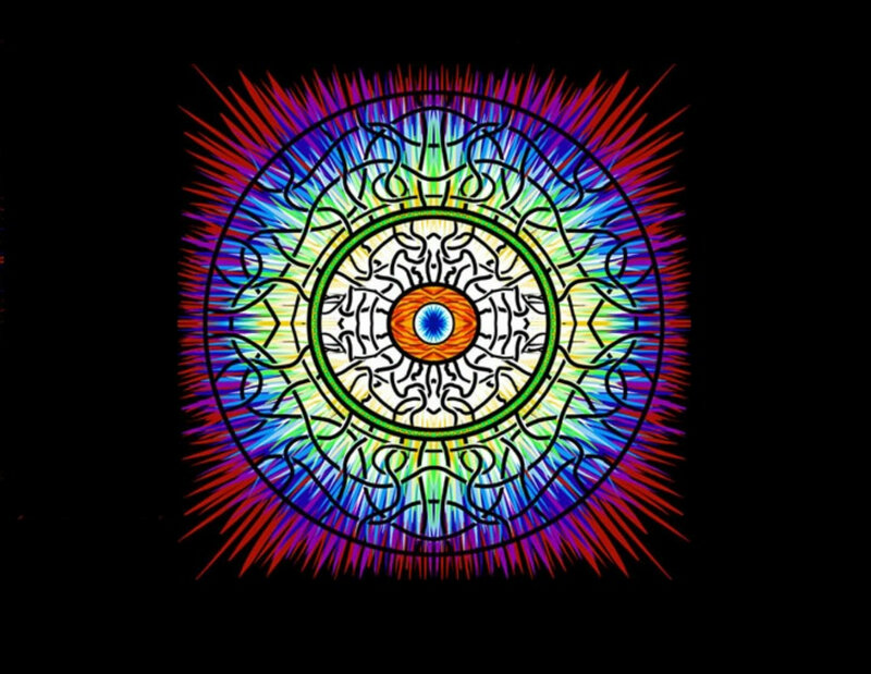 Colorful Mandala Design — Red, Hypnotic