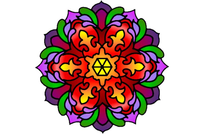 Colorful Mandala Design — Red, Vibrant