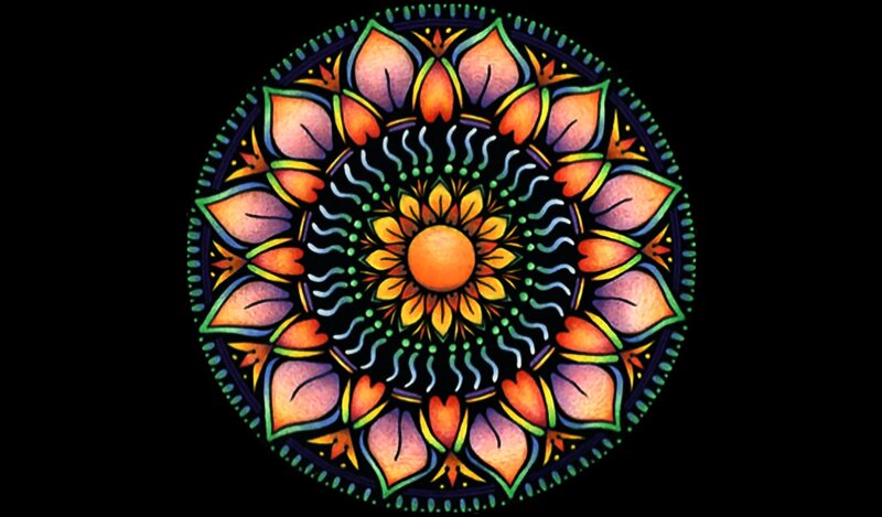 Colorful Mandala Design — Yellow