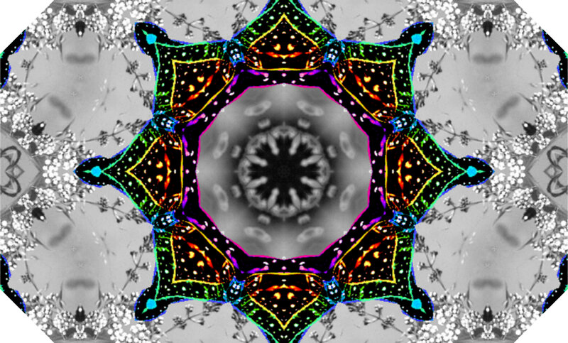 Colorful Mandala Pattern — Black, Hypnotic