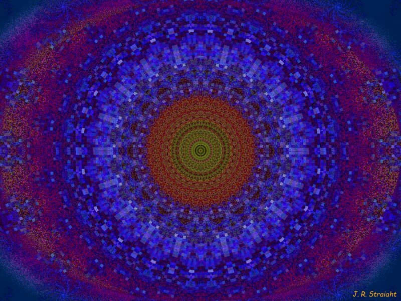 Colorful Mandala Pattern — Blue, Hypnotic, Digital Art, Circle