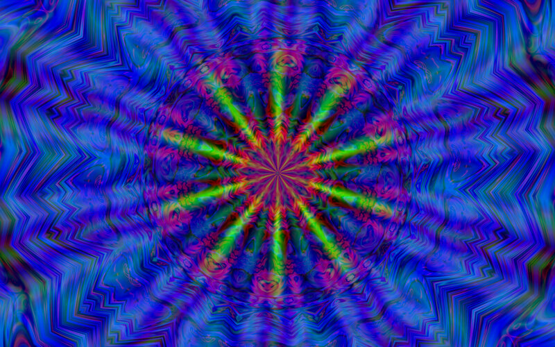 Colorful Mandala Pattern — Blue, Hypnotic