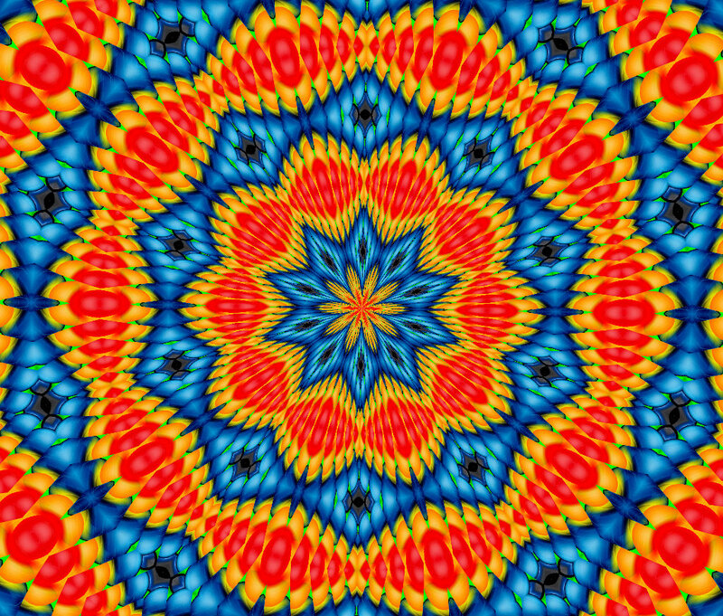 Colorful Mandala Pattern — Blue