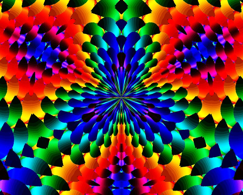 Colorful Mandala Pattern — Blue, Vibrant, Abstract