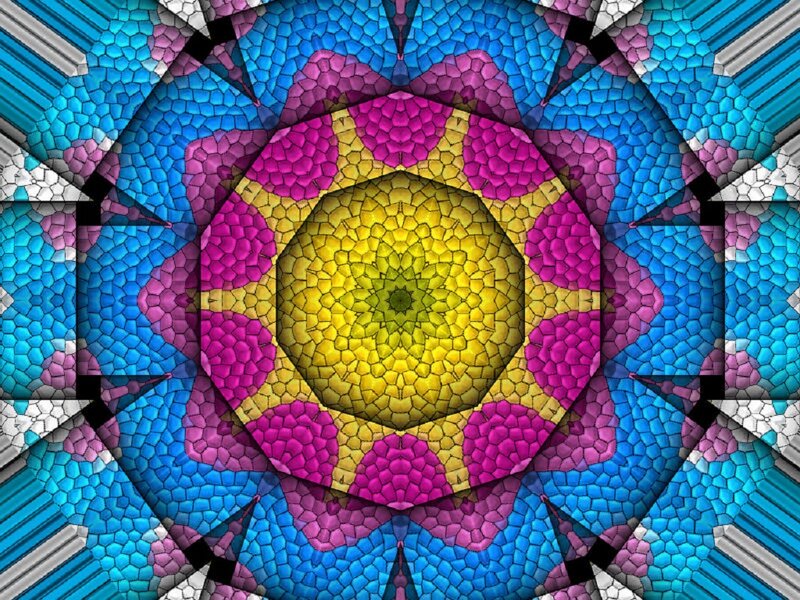 Colorful Mandala Pattern — Blue, Vibrant