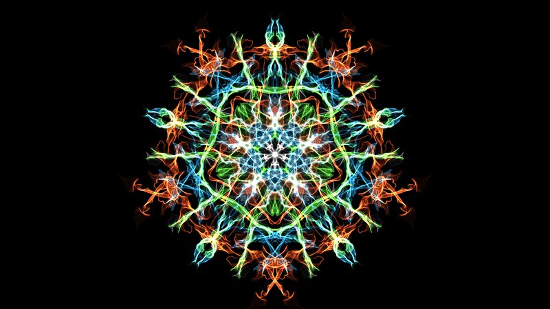 Colorful Mandala Pattern — Green, Energetic