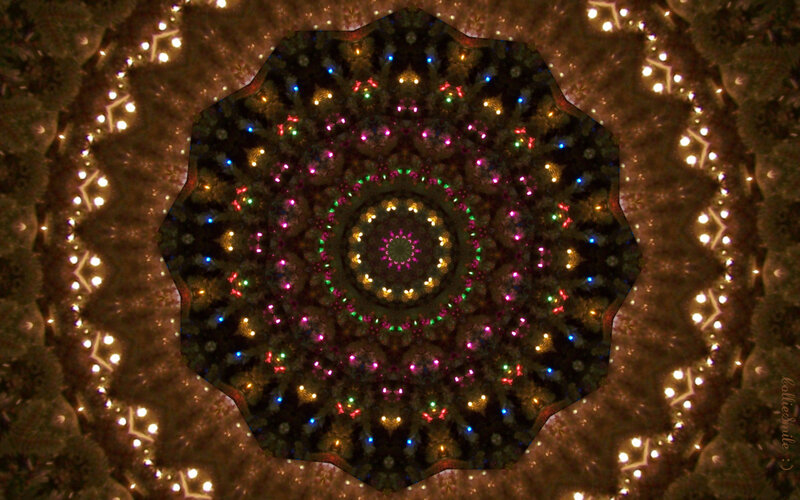 Colorful Mandala Pattern — Green, Festive