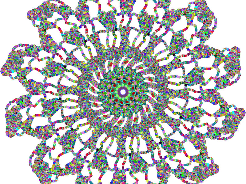 Colorful Mandala Pattern — Green, Hypnotic, Abstract, Circles