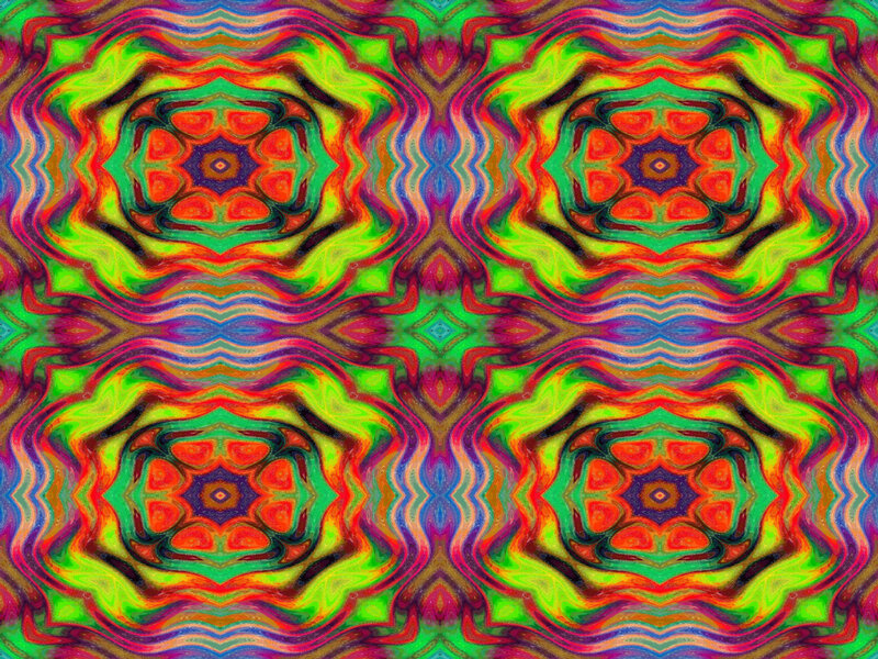 Colorful Mandala Pattern — Green, Hypnotic, Abstract, Symmetry