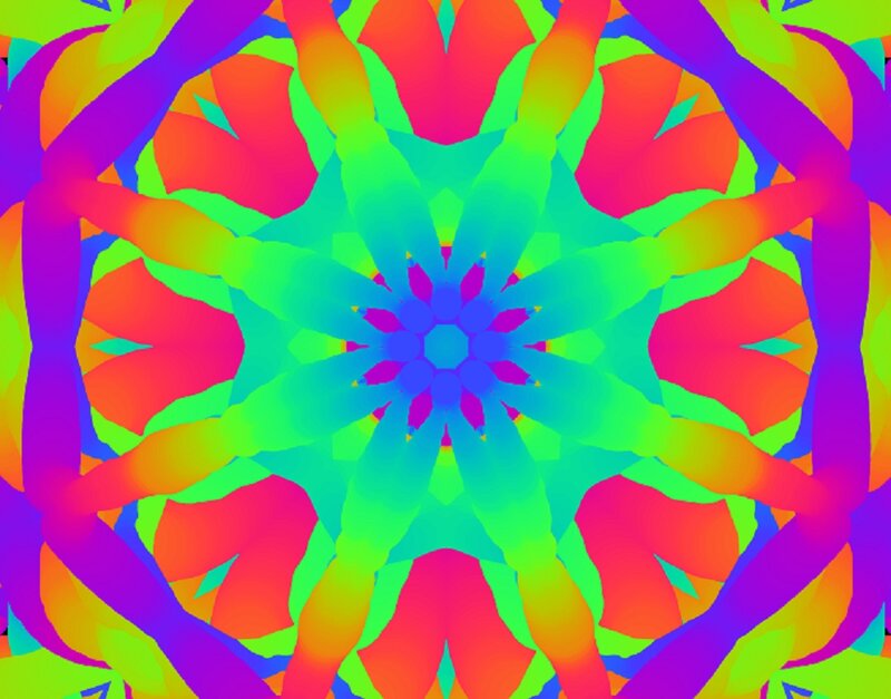 Colorful Mandala Pattern — Green, Vibrant, Abstract, Symmetry