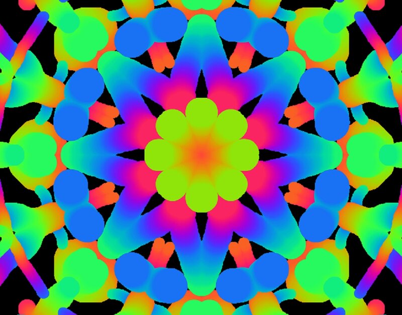 Colorful Mandala Pattern — Green, Vibrant, Abstract