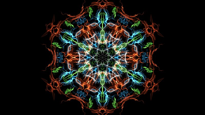 Colorful Mandala Pattern — Orange, Energetic