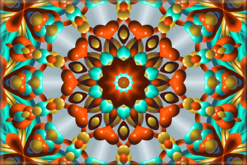 Colorful Mandala Pattern — Orange, Vibrant
