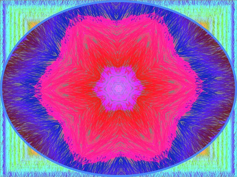 Colorful Mandala Pattern — Pink, Hypnotic, Abstract, Circle