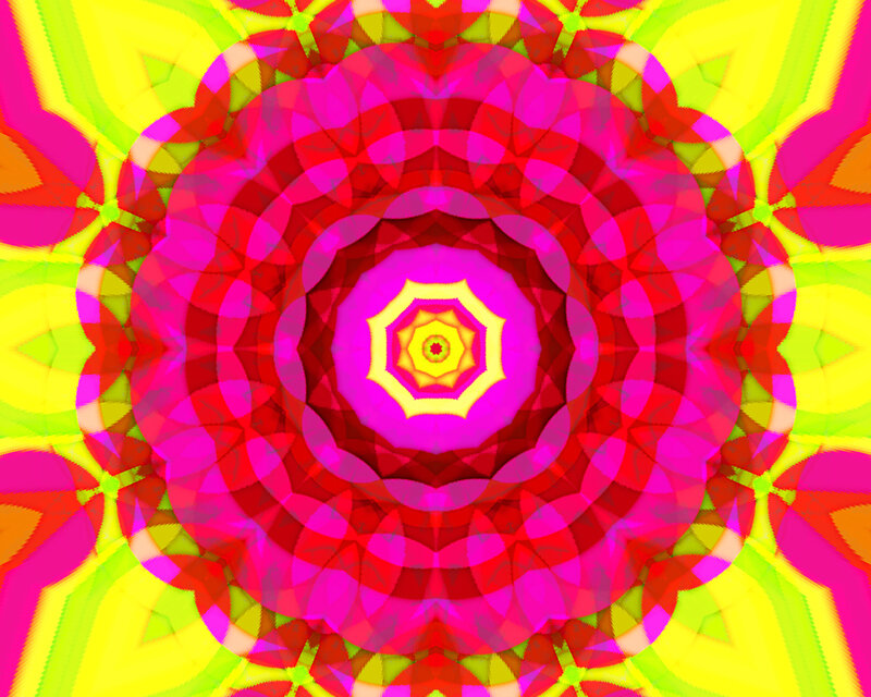 Colorful Mandala Pattern — Pink, Vibrant, Abstract