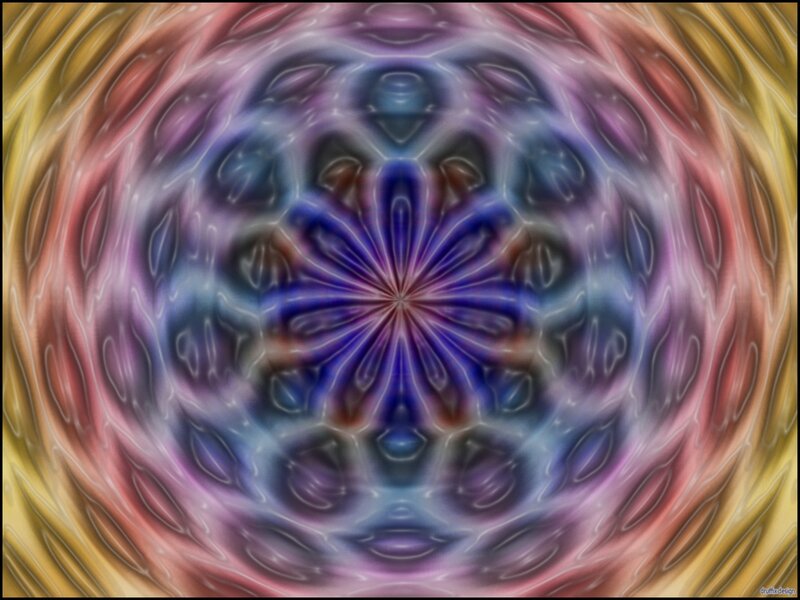 Colorful Mandala Pattern — Purple, Hypnotic, Abstract, Colors