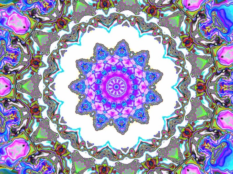 Colorful Mandala Pattern — Purple, Hypnotic, Abstract