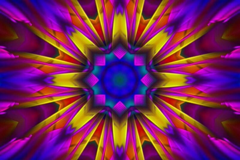 Colorful Mandala Pattern — Purple, Vibrant, Abstract
