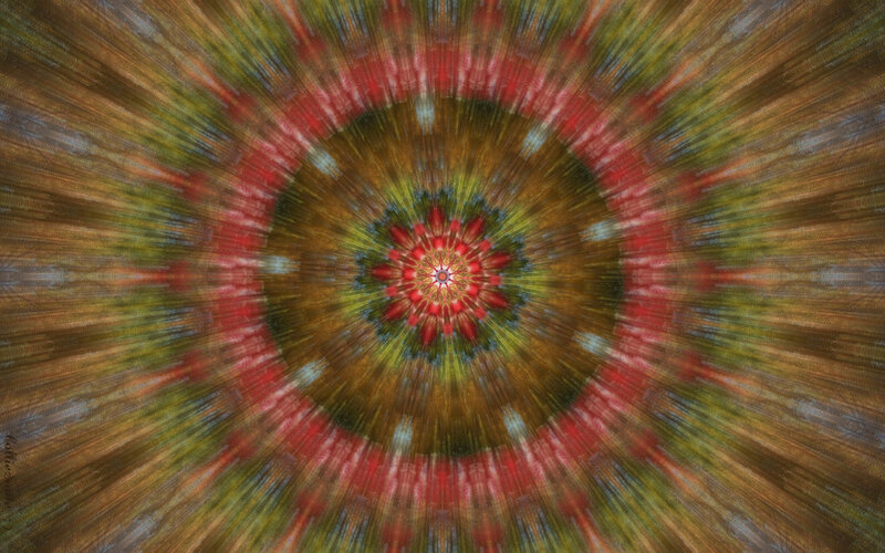 Colorful Mandala Pattern — Red, Hypnotic, Abstract, Circle