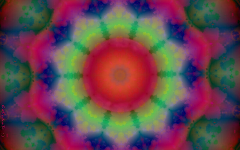 Colorful Mandala Pattern — Red, Hypnotic, Abstract, Colors