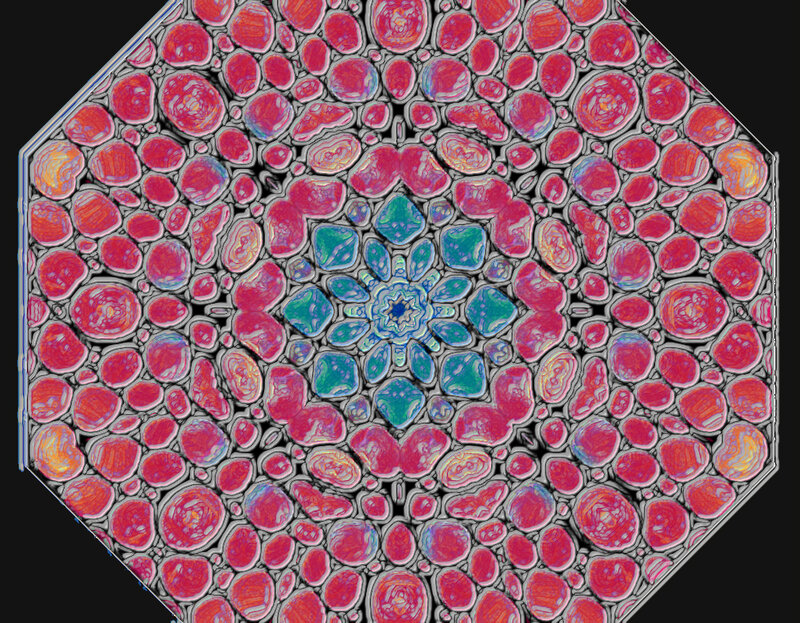 Colorful Mandala Pattern — Red, Hypnotic, Digital Art, Symmetry