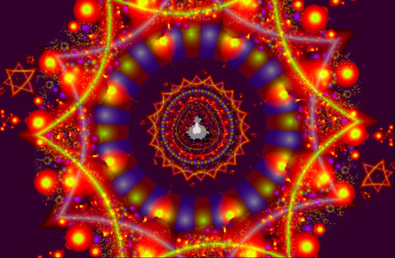 Colorful Mandala Pattern — Red, Hypnotic