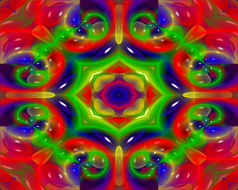 Colorful Mandala Pattern — Red, Vibrant, Abstract, Symmetry