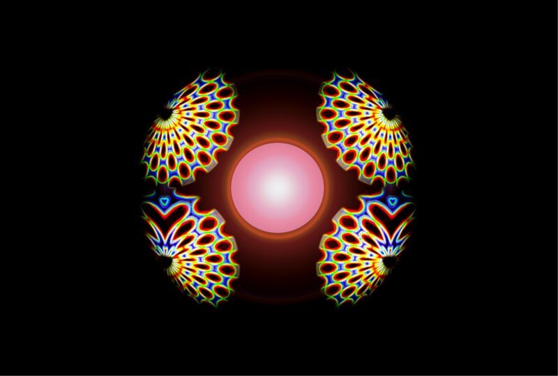Colorful Mandala Patterns — Red, Hypnotic, Digital Art