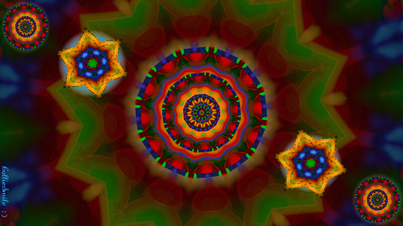Colorful Mandala Patterns — Red, Hypnotic
