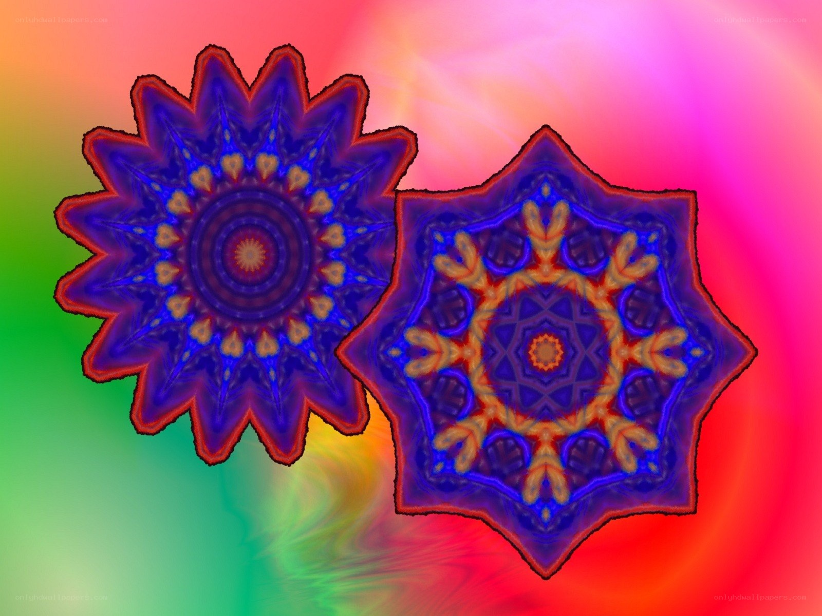 Colorful mandala patterns