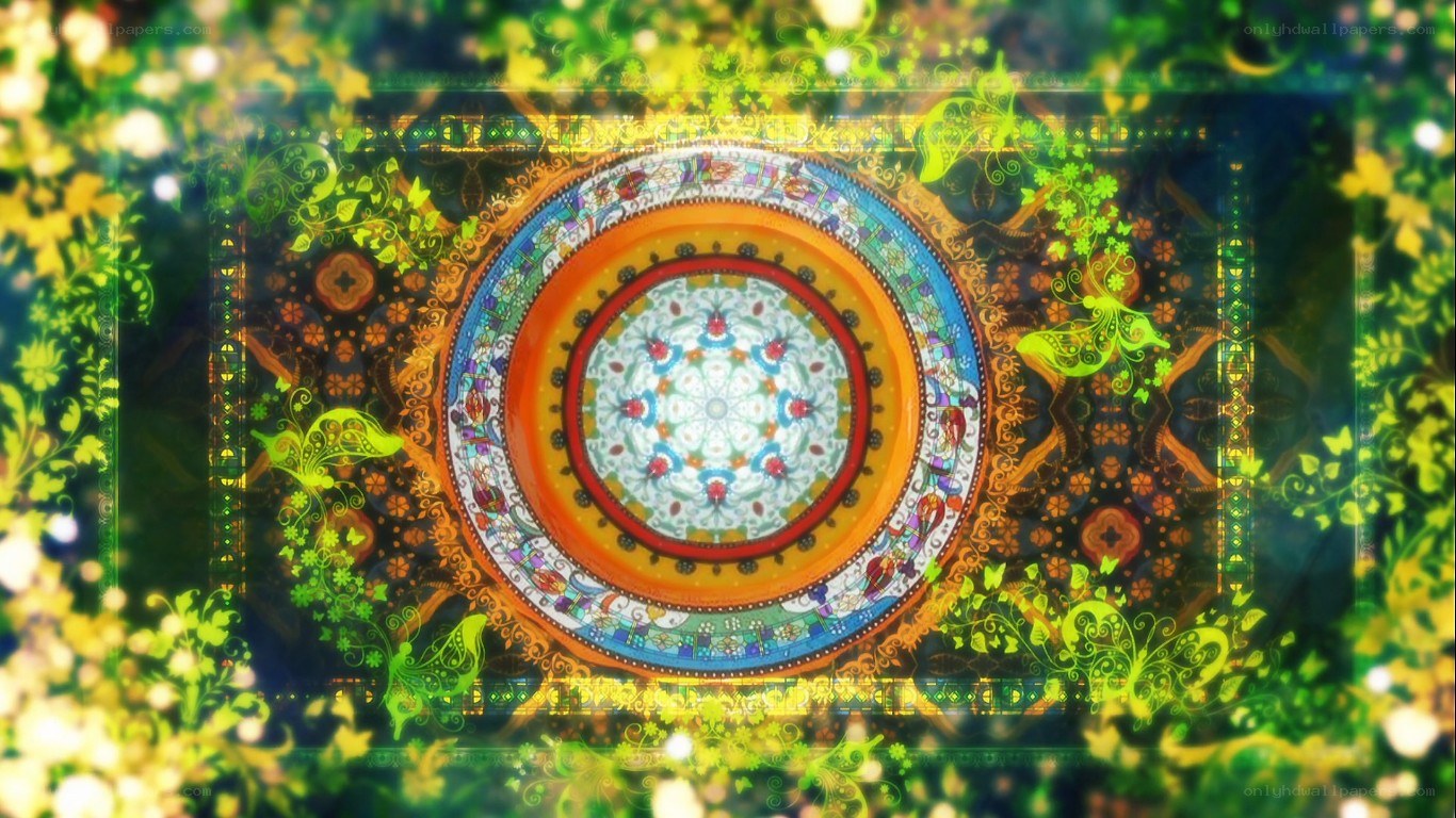 colorful mandala with floral patterns