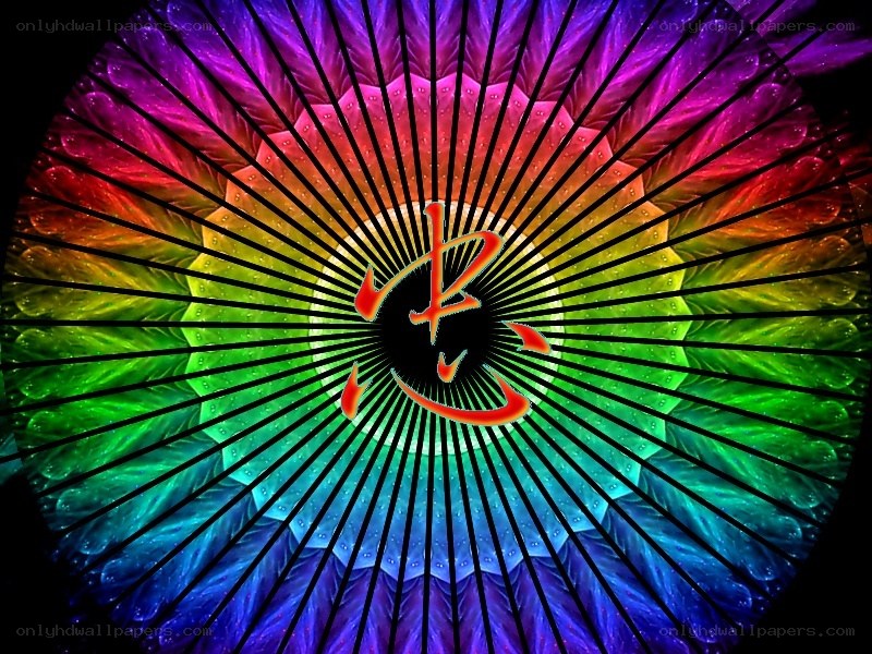 colorful mandala with kanji symbol