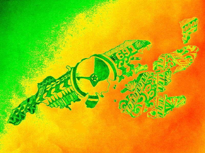colorful map art illustration