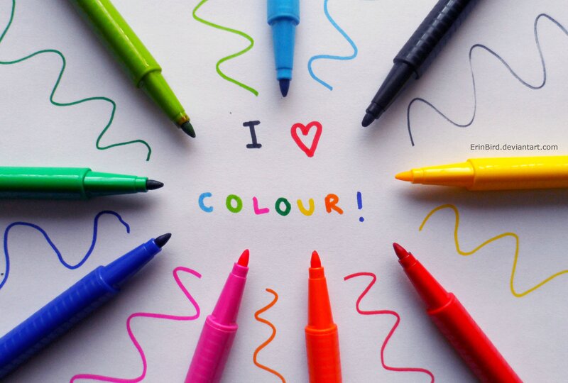 Colorful Markers on Paper