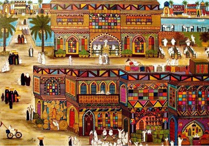 Colorful Market Scene