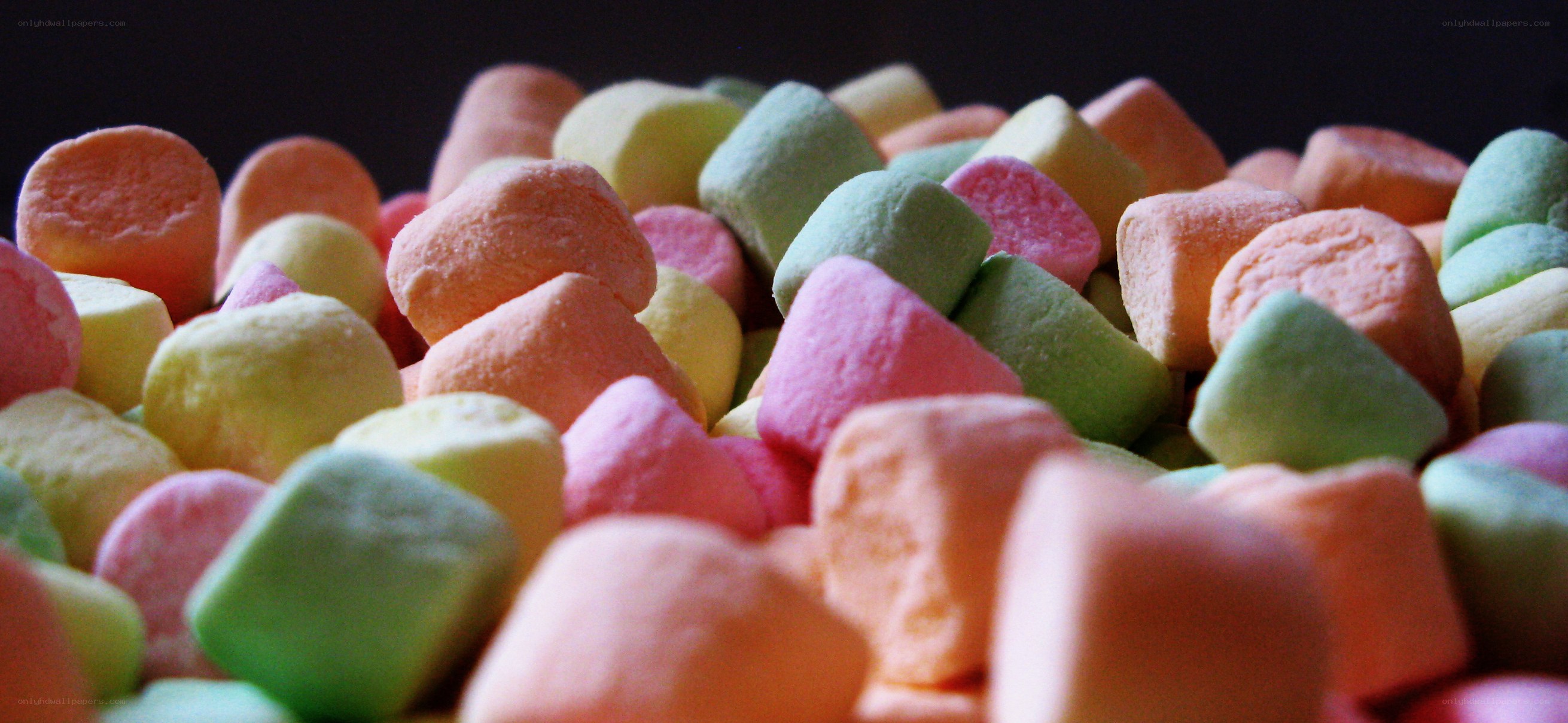 Colorful marshmallows close-up