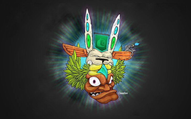 colorful mask illustration