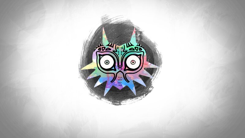 Colorful Mask Illustration — White