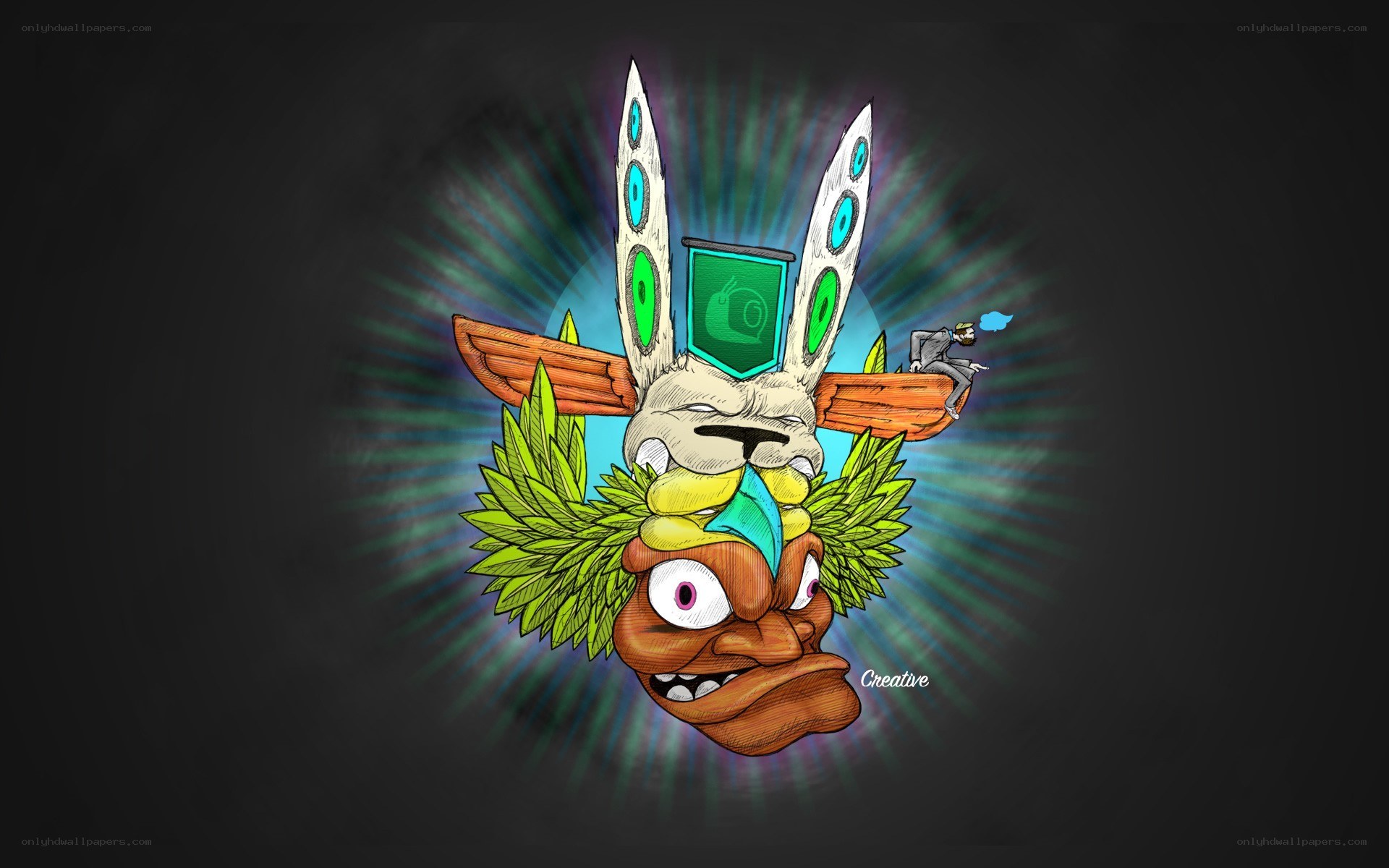colorful mask illustration