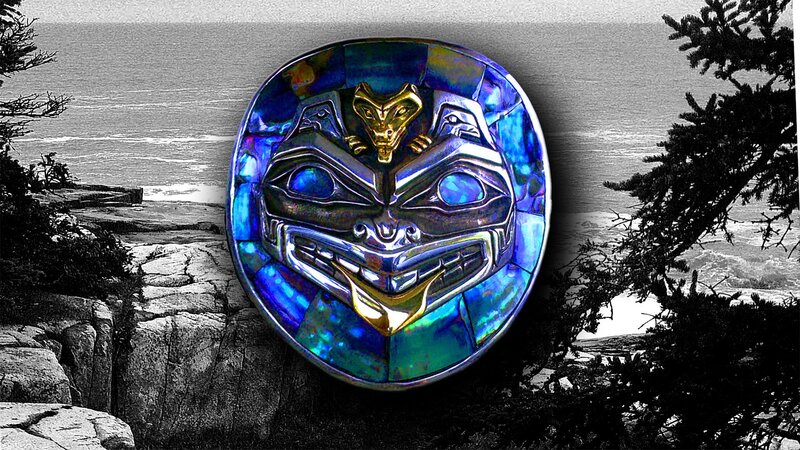 Colorful Mask on Rocks